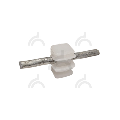 Держатель проводника круглого 6-8 мм прозрачный, высота 16 мм, пластик