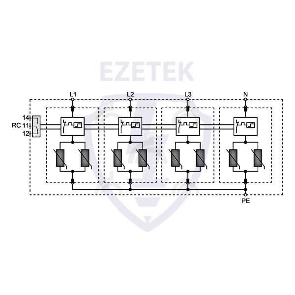 УЗИП EZ 2B 50/150 (4+0)