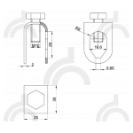 Зажим соединительный пруток — стержень, латунь