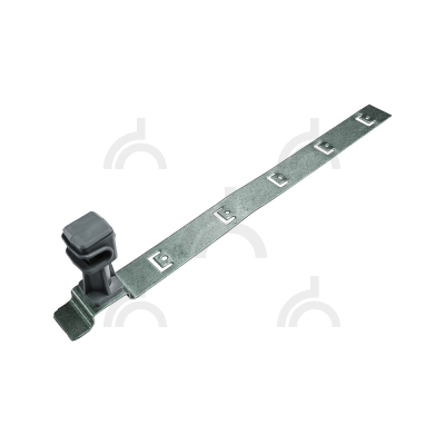 Держатель проводника круглого 6-8 мм для черепичной кровли серый, оцинк.