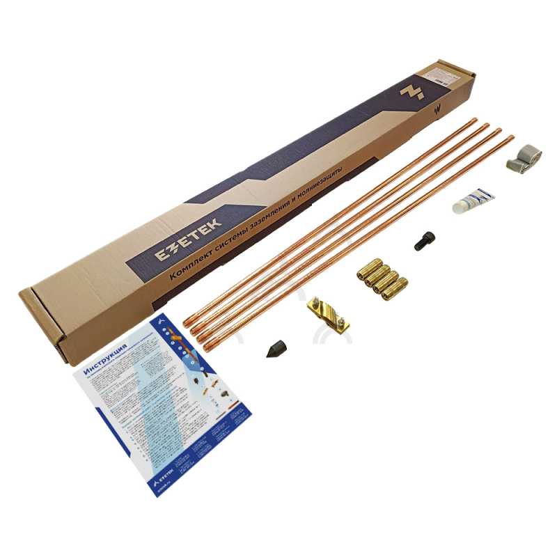 Комплект заземления EZ – 6 (6 метров, 16 мм, 4 х 1500 мм) без насадки SDS-max