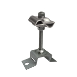 Держатель-зажим соединительный круглого проводника 8-10 мм опорный с пазом, оцинк.