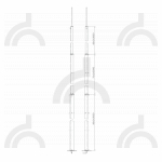 Молниеотвод секционный пассивный алюминиевый СМСП-8.5/3