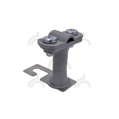 Держатель проводника на кровле, скоба, нерж.+пластик