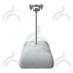 Держатель полоса/пруток для плоской кровли 300 мм, оцинк. с бетоном 3.5 кг