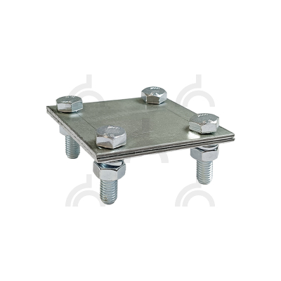 Зажим заземления полоса/полоса крестообразный без пром. пластины, нерж.