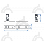 Держатель проводника круглого 6-8 мм для черепичной кровли прозрачный, оцинк.