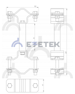 Кронштейн для мачты 100 мм трубный, сталь