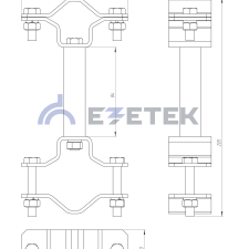 Кронштейн для мачты 100 мм трубный, сталь