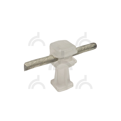 Держатель проводника круглого 6-8 мм прозрачный, высота 36 мм, пластик