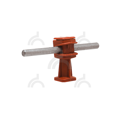 Держатель проводника круглого 6-8 мм коричневый, высота 36 мм, пластик