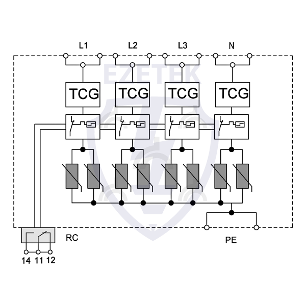 УЗИП ET B 100/275 (4+0) TCG