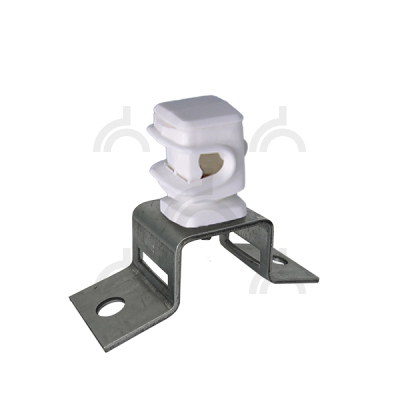 Держатель трубный проводника круглого 6-8 мм высота 16 мм белый, пласт.