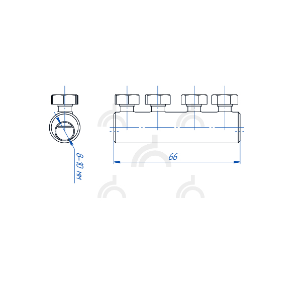 Муфта соединительная болтовая 8-10 мм, алюм.