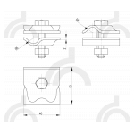 Зажим соединительный круглого проводника 8-10 мм, оцинк.