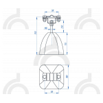 Держатель полоса/пруток для плоской кровли малый 250мм, оцинк. с бетоном 1 кг
