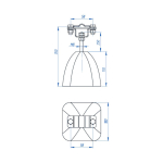 Держатель полоса/пруток для плоской кровли малый 250мм, оцинк. с бетоном 1 кг