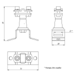 Держатель трубный проводника круглого 6-10 мм высота 70 мм серый, пласт.