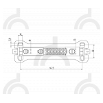 Шина уравнивания потенциалов 10х8х130 мм