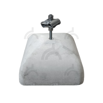 Держатель-зажим соединительный круглого проводника 8-10 мм, оцинк. с бетоном 3.5 кг