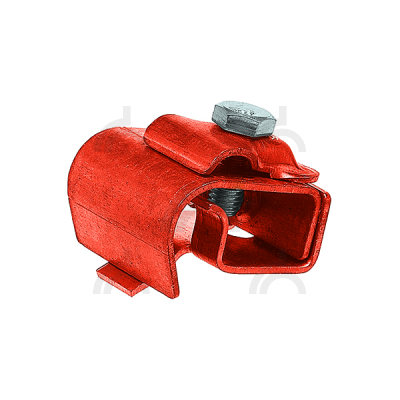 Держатель проводника круглого 8-10 мм для желоба водостока, медь