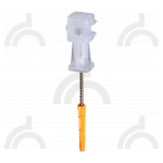 Держатель проводника круглого 6-8 мм прозрачный, высота 36 мм, пластик с дюбелем 52 мм