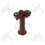 Держатель проводника круглого 6-10 мм коричневый, высота 59 мм, пластик