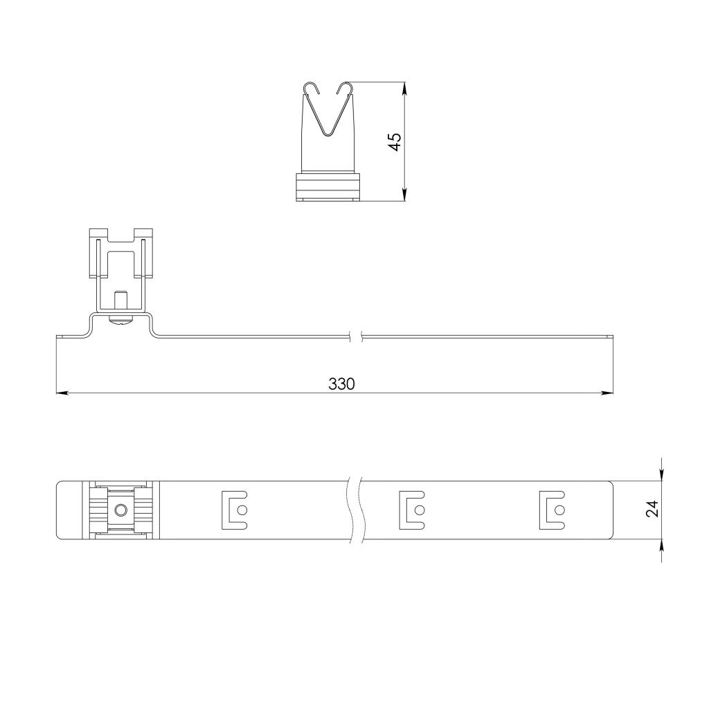 Держатель проводника круглого 6-8 мм для черепичной кровли, оцинк.