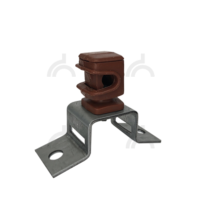 Держатель трубный проводника круглого 6-8 мм высота 16 мм коричневый, пласт.